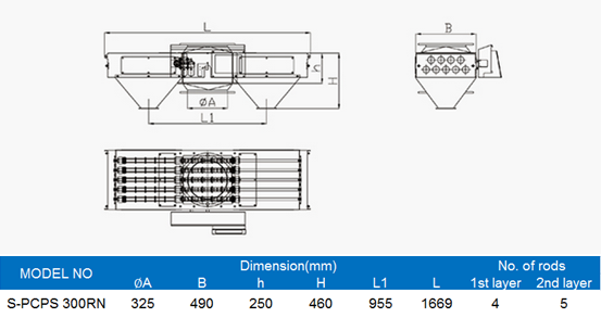 自洁式磁栅式分离器名单圆的进口和出口