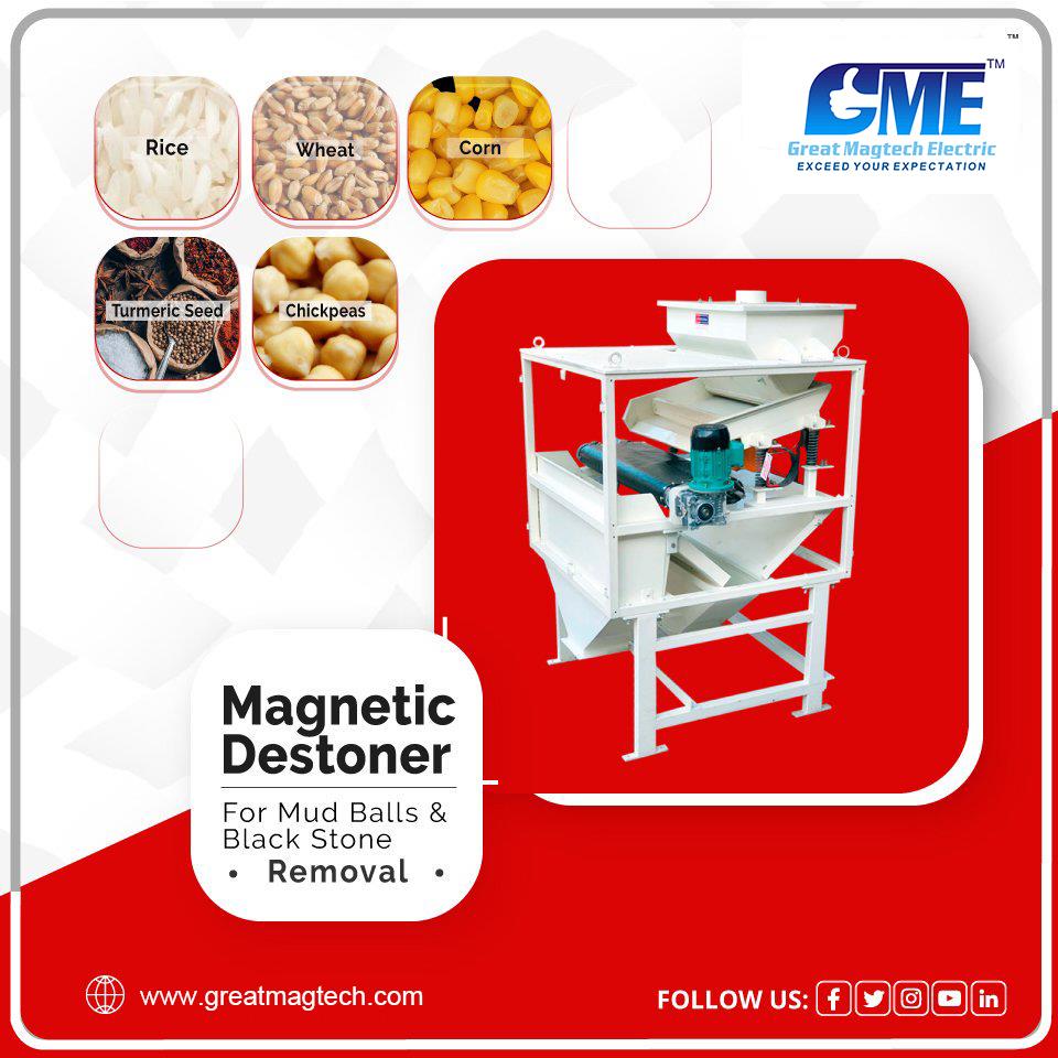 在水稻和小麦的好处磁Destoner清洗线