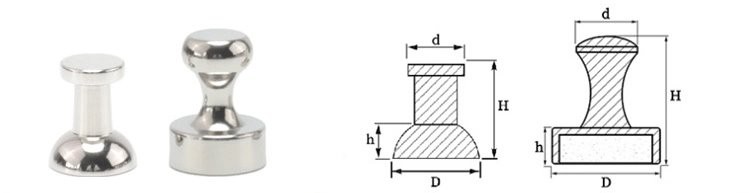 永久稀土磁铁图钉图纸