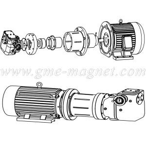 高性能磁轴耦合反应器耦合